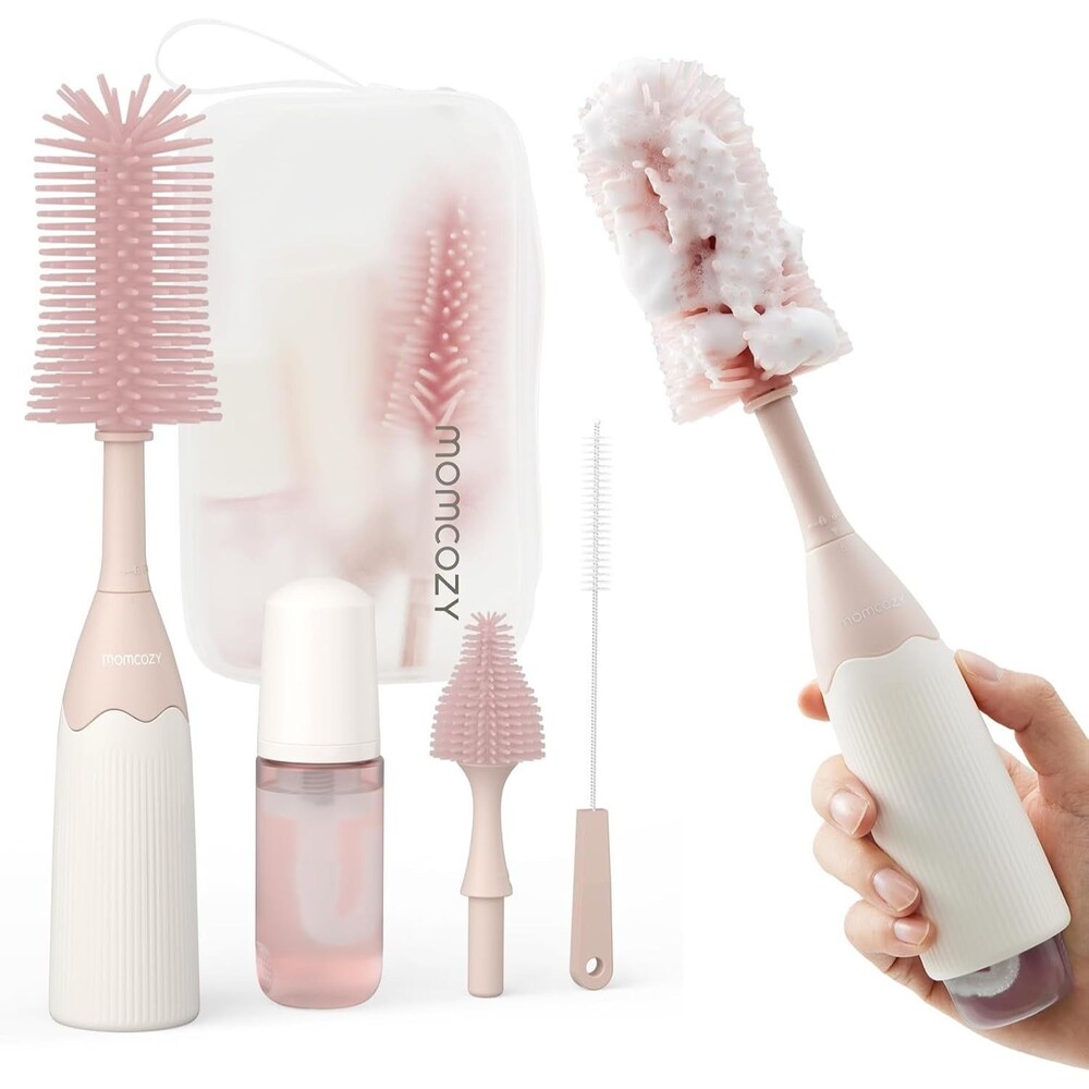 Momcozy Bottle Brush Kit with Push-Press Foam Design Newborn Essentials Gift NEW